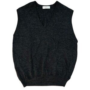 St Michael Merino Wool Men's Sleeveless Knit Vest V Neck Pure New Wool